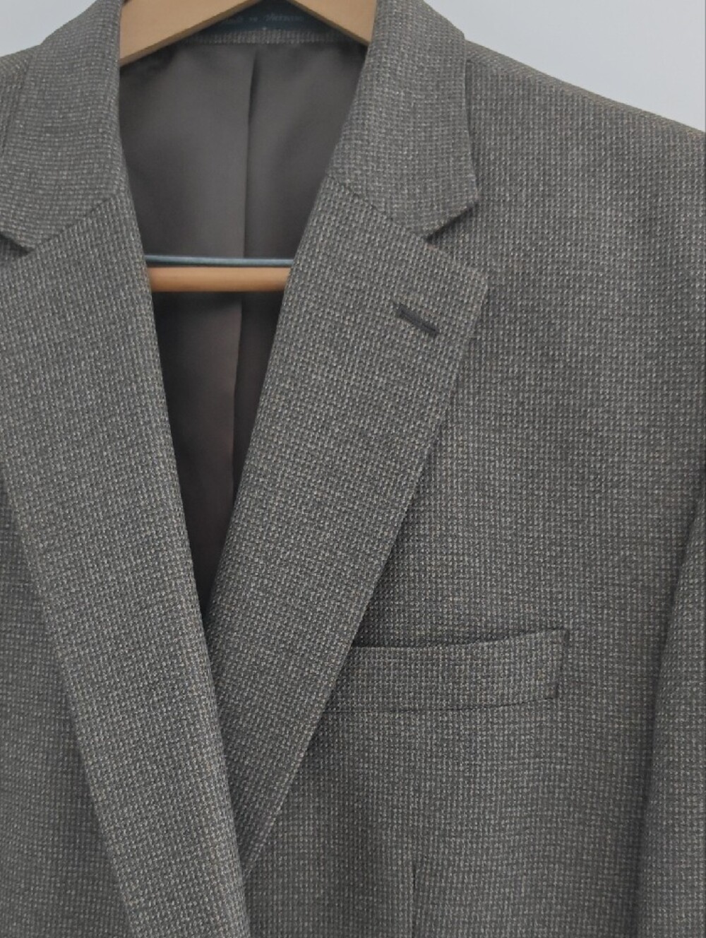 Chaps Brown And Gray Men's Blazer - Notch Lapel Sport Coat